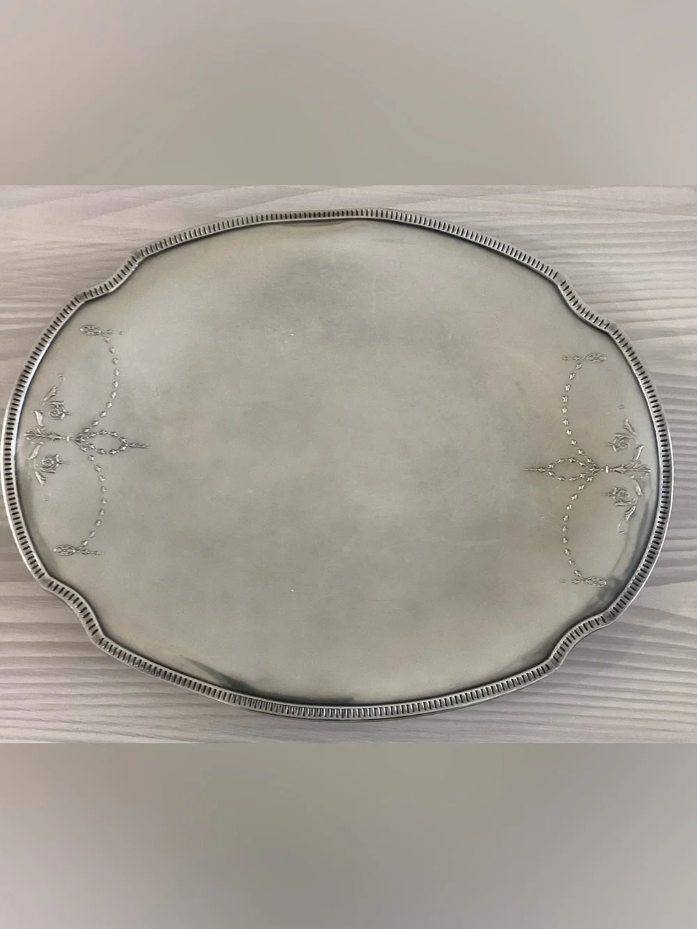 Antique Community Silver Grosvenor Silverplate Footed Cake Tray 11.5x9 11956